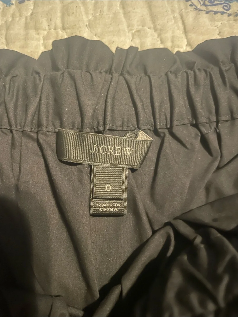 J. Crew Black Off-Shoulder Puff Sleeve Top
